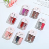 Two-color nail polish, set, transparent green nail sequins, new collection, no lamp dry