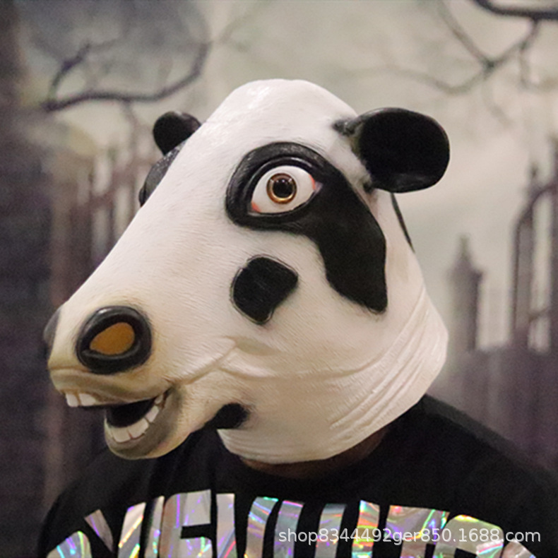 Halloween máscara caballo cabeza cubierta vaca látex máscara divertida mascarada partido Cosplay