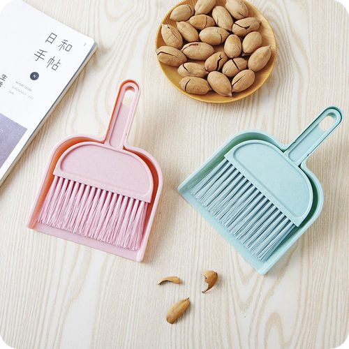 Home Mini Broom and Dustpan Set Creative Desktop Cleaning Small Broom Plastic Garbage Shovel Dustpan