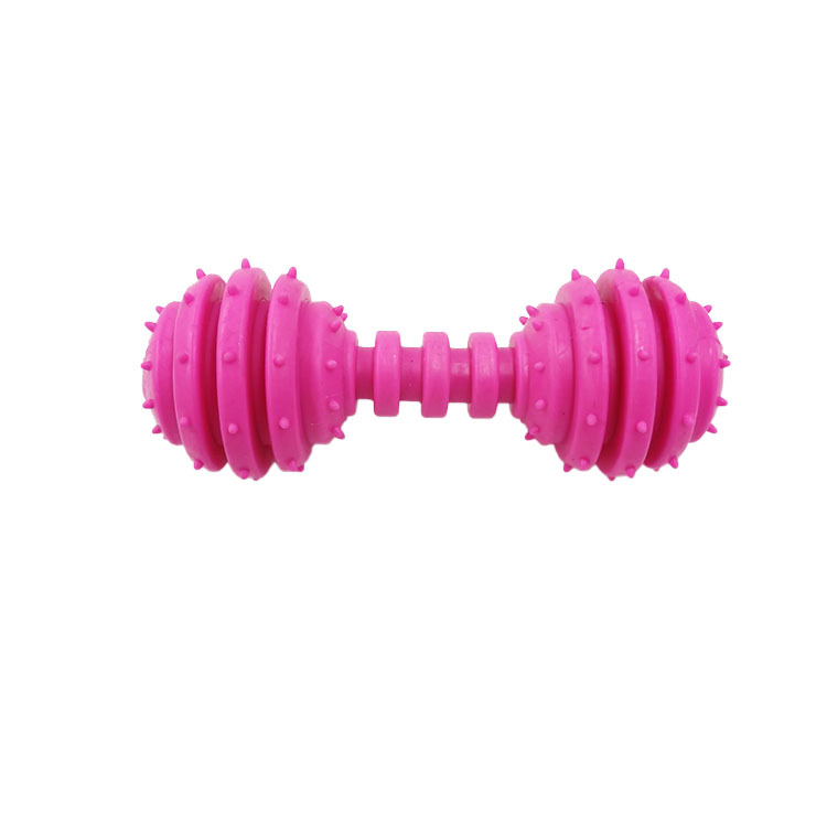 Pet Toy teether bar Barbell TPR perro de goma suave perro de juguete entrenamiento perro lanzando suministros para Mascotas Fábrica al por mayor