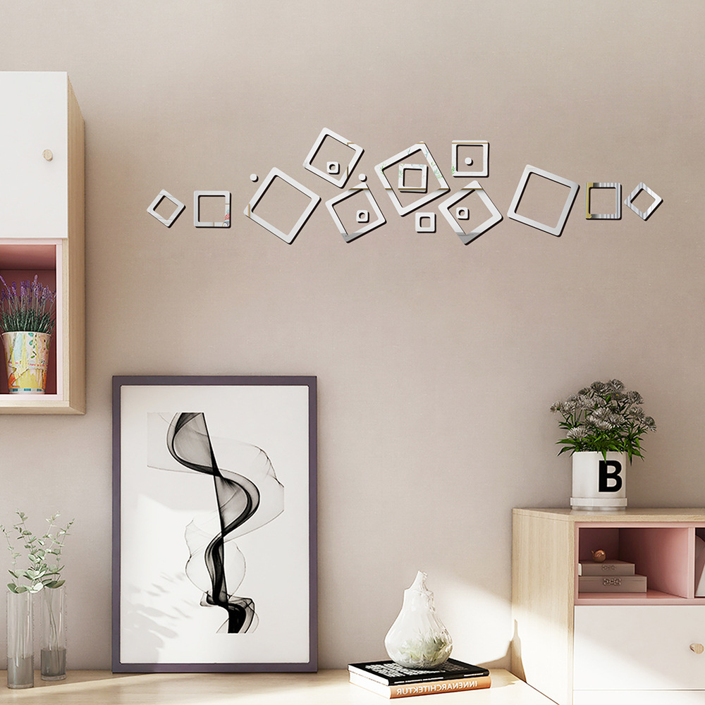 New Geometric Hollow Square Wall Stickers display picture 2