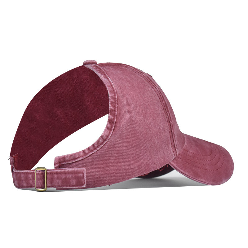 Gorra de cola de caballo media gorra de béisbol personalizada a prueba de sol corbata a prueba de sol sombrero de cola de caballo color sólido verano deportes al aire libre gorra de pico