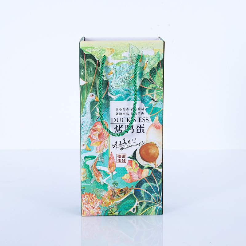 Roast duck eggs 10 14*7*30 packaging gift carton custom cartoon drawing portable packaging corrugated gift box