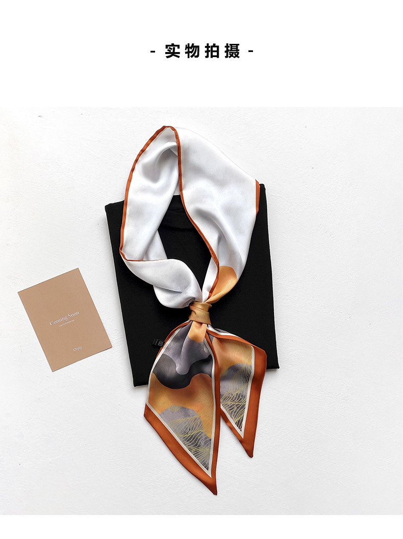 Korea Long Silk Scarf display picture 21