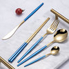 Tableware stainless steel, dessert spoon, chopsticks, set, internet celebrity