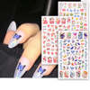 Nail stickers, thin adhesive fake nails for manicure for St. Valentine's Day for nails, wholesale, flowered