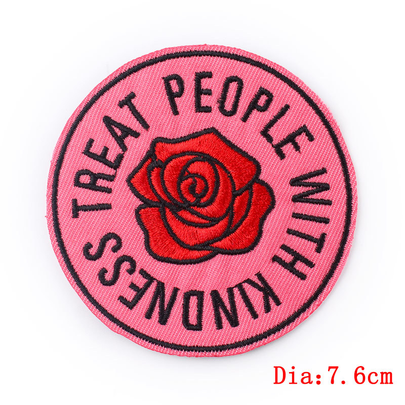 7g Weight Clothing Sticker Patches Classification 1 Piece Quantity Black Material Letter, Rose Pattern Simple Style, Classic Style Style 1 Piece Simple Style Classic Style Letter Rose Black Clothing Sticker Patches 6