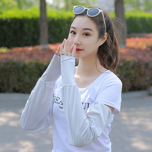 Factory direct sales summer loose fat sun protection sleeves for men cycling arm gloves outdoor thin ice silk ice sleeves for women