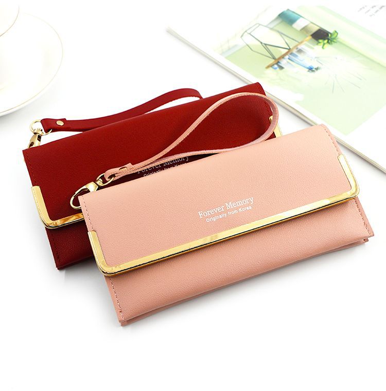 60g Weight Synthetic Leather Lining Material Flip Cover Closure Type Long Wallet Bags Type Business Occasion Women's Letter Butterfly Pu Leather Flip Cover Wallets