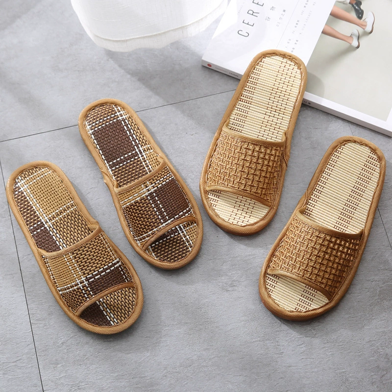 Плед соломы ротанга трава тапочки любителей домашние тапочки деревянный пол Тапочки соломенный коврик летние домашние тапочки оптом