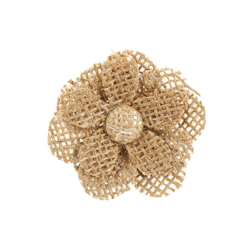 New Gift Packaging Handmade DIY Creative Hemp Craft Flowers Decorative Accessories Clothing Accessories Hemp Fabric Flowers Wholesale