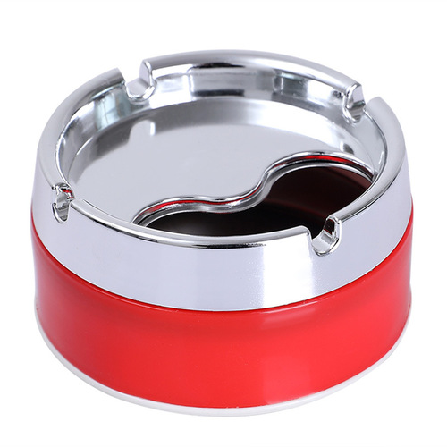 Stainless steel ashtray sealed windproof ashtray living room household rotating thickened ashtray simple and fashionable