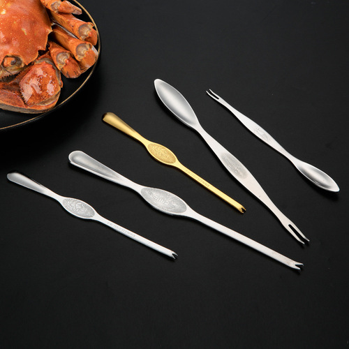 304 stainless steel crab needle, crab eating tool, crab fork, hairy crab needle, crab meat picking tool, crayfish meat spoon