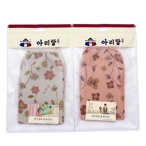 Wholesale Arirang bath towel hibiscus flower leak finger double-sided bath towel bath towel set adult men and women bathing gloves