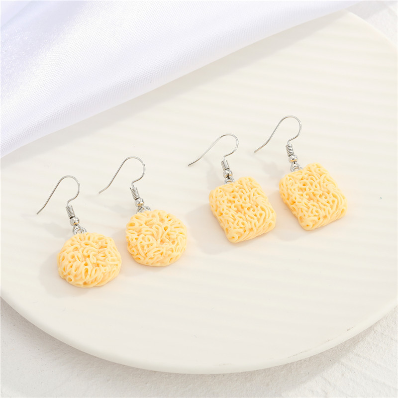 Creative Funny Simulation Instant Noodle Earrings display picture 1