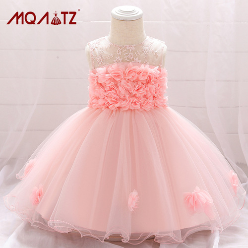 Baby dress for cross-border trade, lace hollow floral full moon princess dress, photography dress, princess skirt for infant's first birthday.