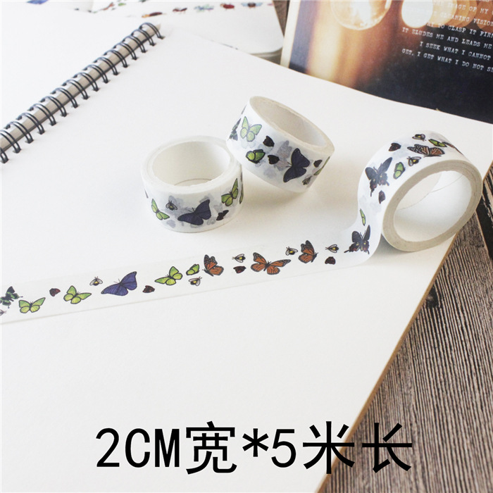 Animal y planta diario cinta lindo diario pegatinas y cinta de papel color material fresco chica corazón di Decoración