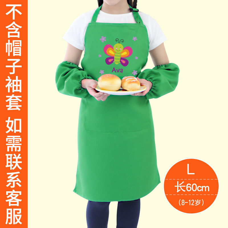 Lindo delantal antiincrustante para niños personalizado cocina casera jardín de infantes pintura de arte ropa pequeños medianos y grandes niños logotipo impreso