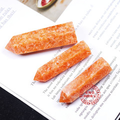 Natural Crystal Semi-Precious Crystal Column Sunstone Energy Stone Demagnetization Decorative Ornament Manufacturer Wholesale Hexagonal Column