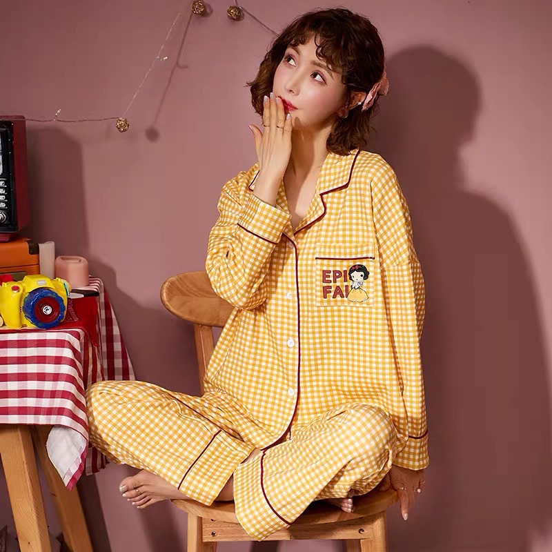 Pijamas de mujer primavera y otoño 100% algodón de manga larga de algodón 2020 nuevo otoño Otoño e Invierno ropa de abrigo para el hogar