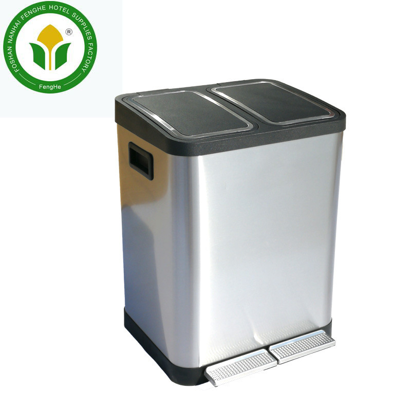 Stainless Steel Pedal Trash Bin Household Kitchen Waste Pedal Bucket Classified Pedal Pippy Bucket Dustbin