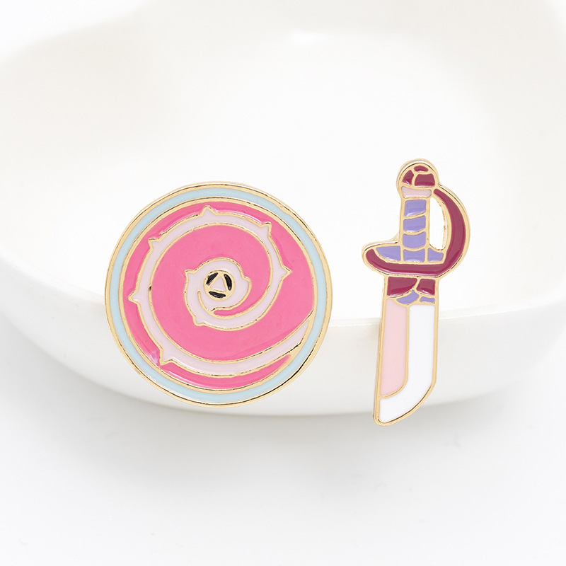 New  Creative Snail Shield Knife Brooch display picture 8
