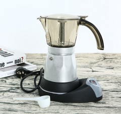 European plug-in coffee appliance office coffee pot Italian coffee machine convenient aluminum electric heating electric moka pot