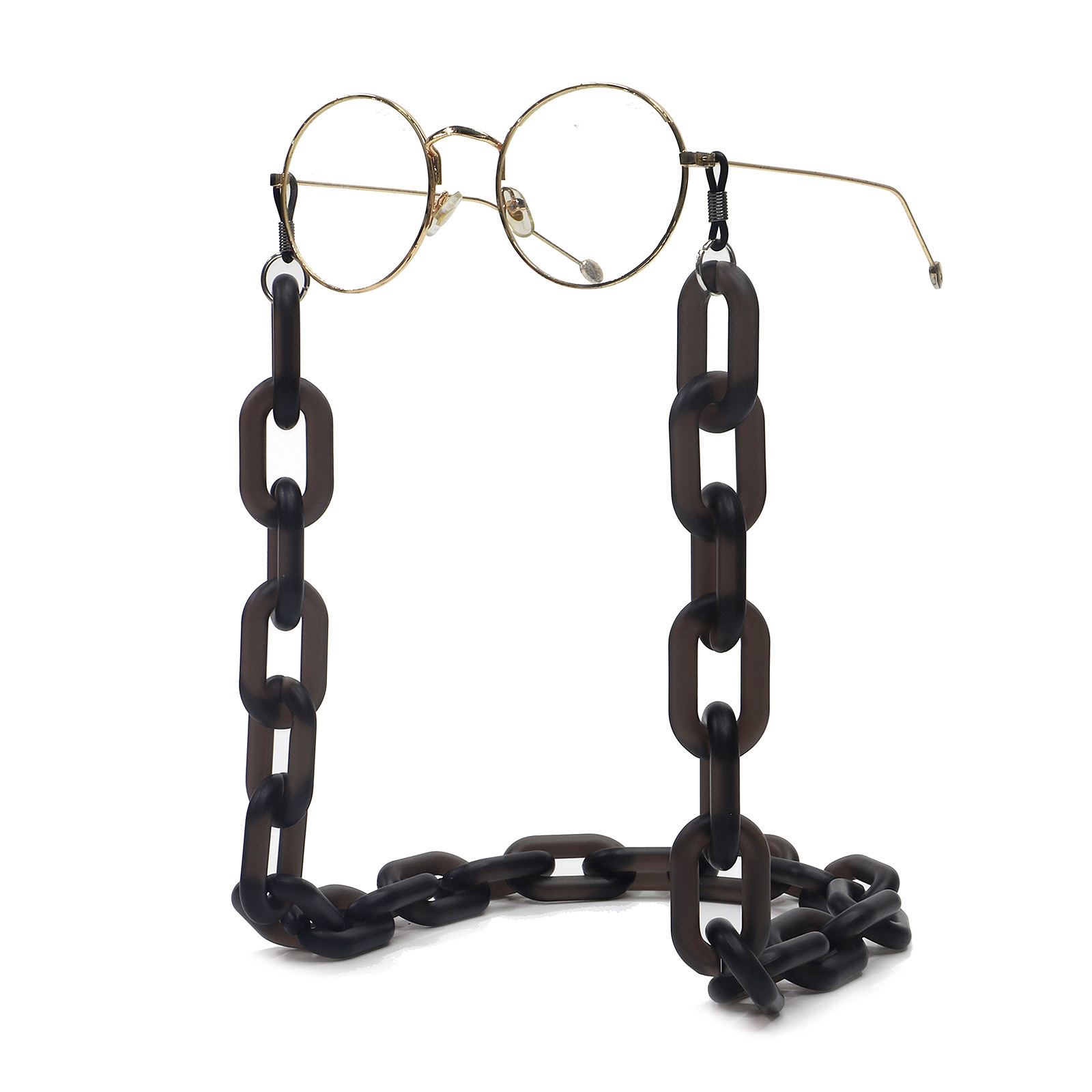Black Color Resin Acrylic Plastic Frosted Glasses Chain Simple Retro Fashion Glasses Chain Wholesale Nihaojewelry