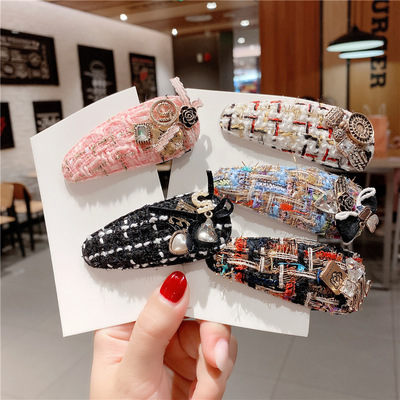 复古小香风珍珠发夹韩国ins气质网红BB夹发饰女士刘海夹边夹发卡