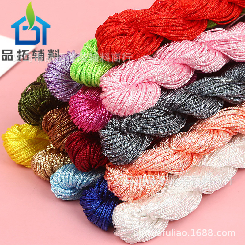 现货批发彩色1MM锦纶玉线 手工编织吊坠挂绳玉器手链中国结绳子