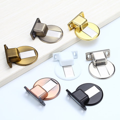 Bedroom zinc alloy hole-free adhesive magnetic door absorber, silent strong magnetic door holder, bathroom invisible door stop, indoor door top
