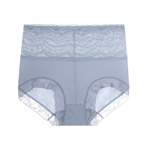 High-waist underwear for women, pure cotton crotch, antibacterial, large size, tummy control, butt lift, breathable lace ice silk, seamless women's triangle underwear