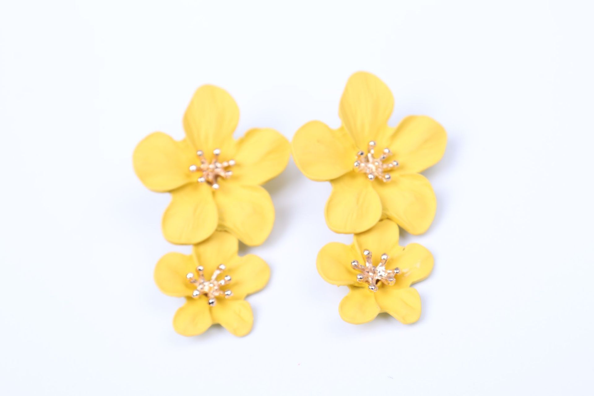 1 Pair Casual Simple Style Flower Stoving Varnish Alloy Drop Earrings display picture 8