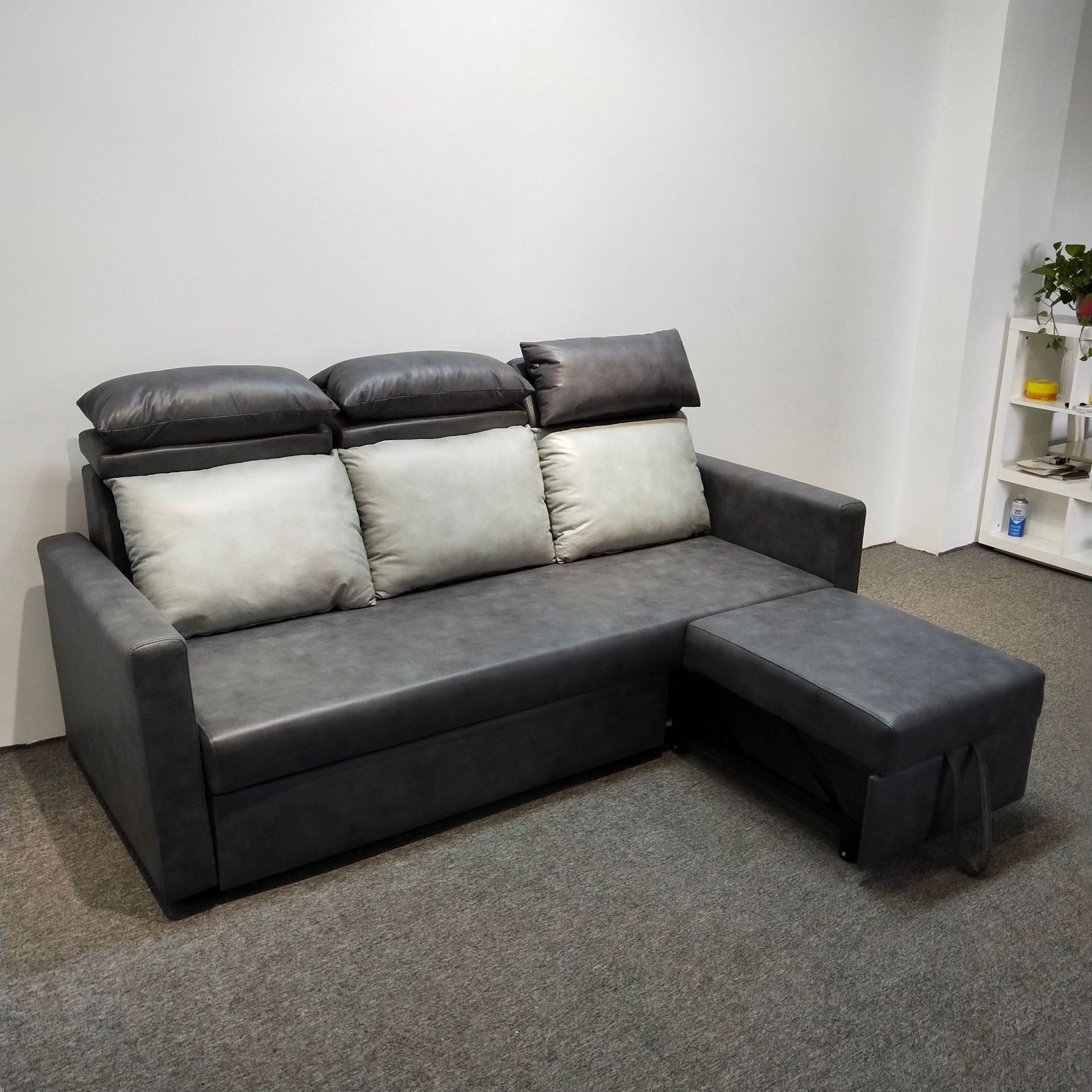 Sofá cama de tela de tecnología de doble propósito 1.8m 2.1m pequeño apartamento de sala de estar sofá cama plegable multifuncional