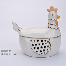 外銷陶瓷母雞儲物罐 分體帶蓋陶瓷母雞餅干罐 復活節陶瓷儲物罐