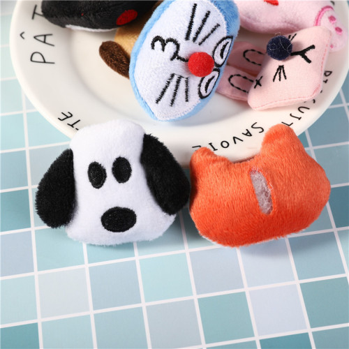 Cotton-filled cartoon plush brooch Japanese cute children's hair accessories semi-finished accessories accessories mobile phone hanging decorations
