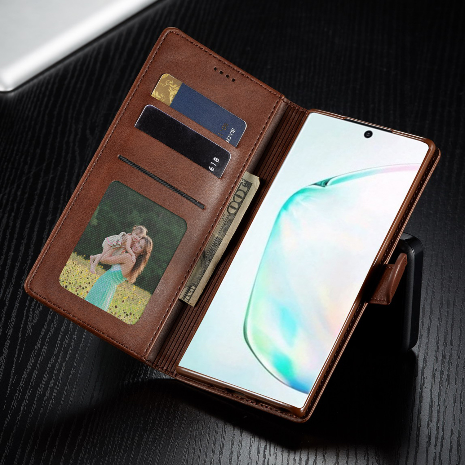 Flip Leather Protective Phone Case For Samsung Galaxy S23 Ultra Plus_voghion.com