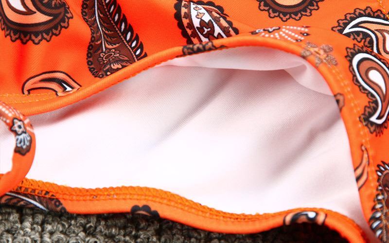 Rear view of the bikini top and ties