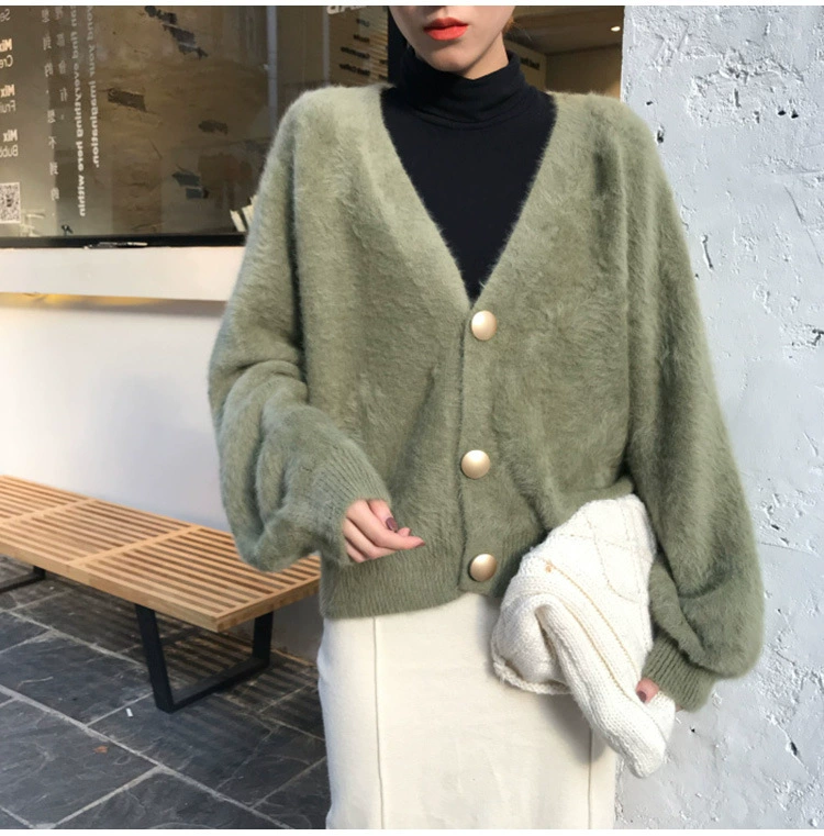 Куртка-кардиган из бархата с V-образным вырезом, Oversized, женская, короткая осенняя куртка, размер в одном (обхват груди 108 см)