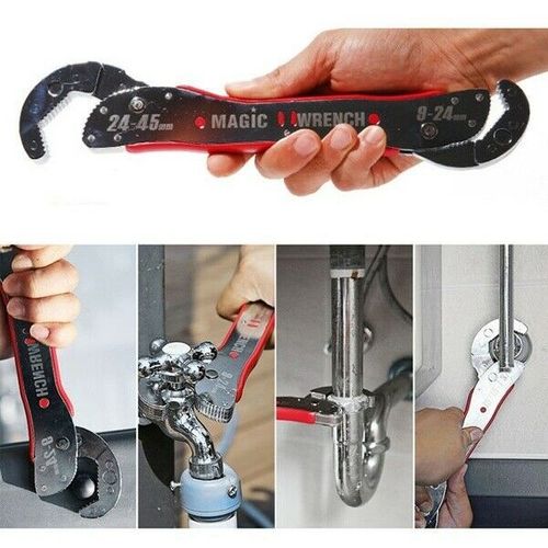 Cross-border hot-selling magic wrench multi-function wrench quick pipe pliers dual-purpose open-end adjustable wrench 9-45mm