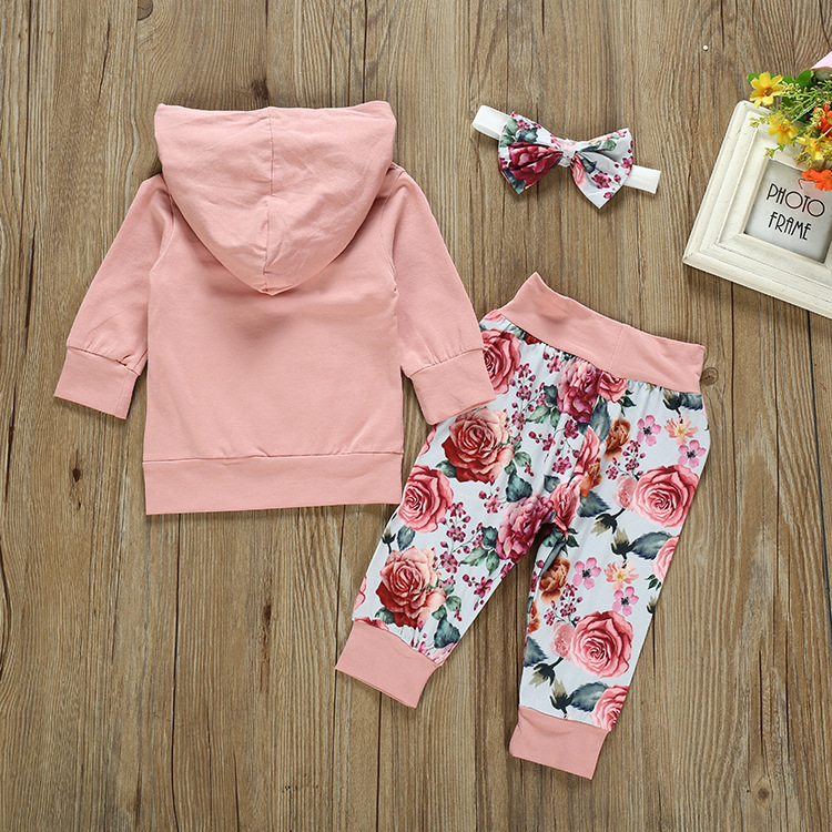 Pastoral Solid Color Flower Cotton Girls Clothing Sets display picture 3