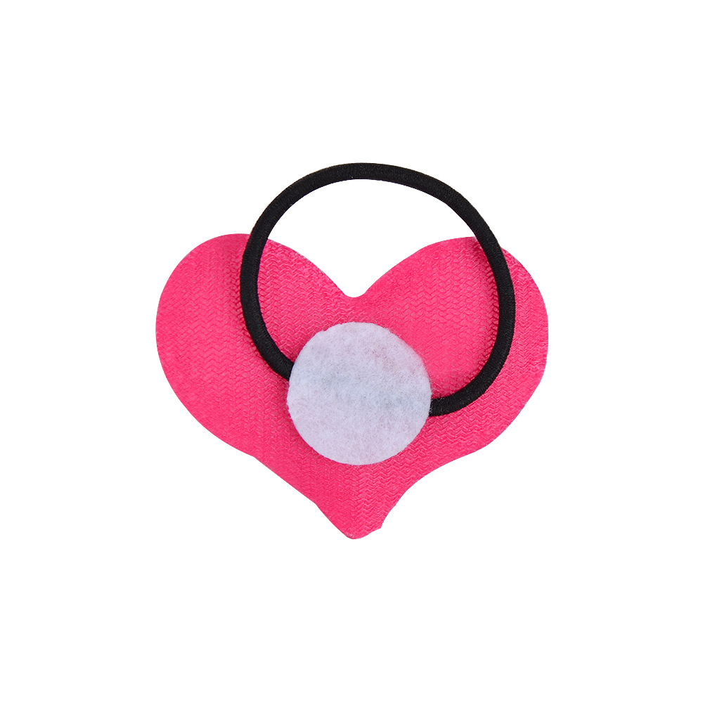 New Simple Peach Heart Hair Ring Set display picture 11