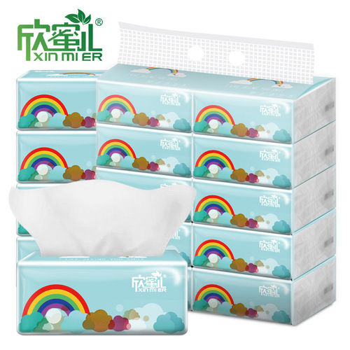 Xinmier lifting paper household paper towels facial tissue napkins household boxed toilet paper 30 packs wholesale