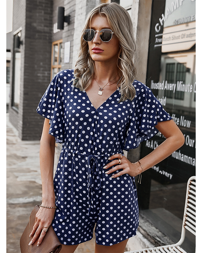 Casual loose polka dot waist jumpsuit  NSDY8187