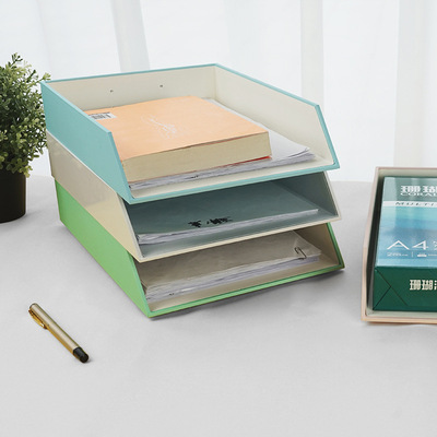 硬紙板文件盤 現代簡約辦公室資料檔案收納文件架文件盤定制批發