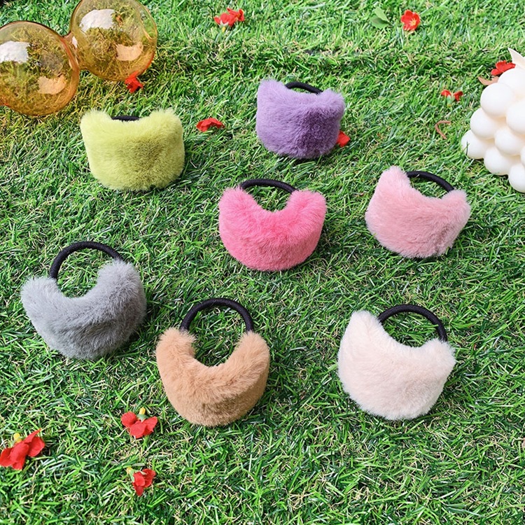 Plush Rubber Band Hair Ring display picture 1