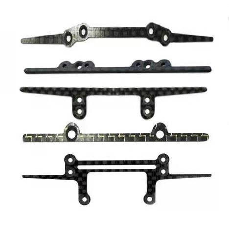 四驱车配件 凤尾改款 底盘 防挂托架 高精度碳纤维 轻量化防挂