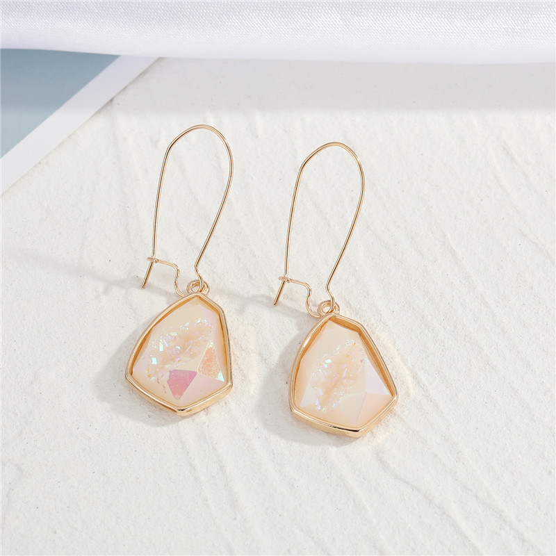 New Imitation Natural Stone Irregular Earrings display picture 2