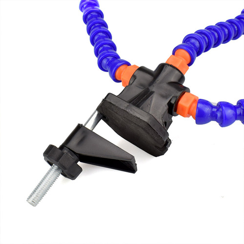 Factory direct supply, three-claw soldering station, aluminum alloy clamp soldering station, universal arm welding tool, electric soldering iron soldering station