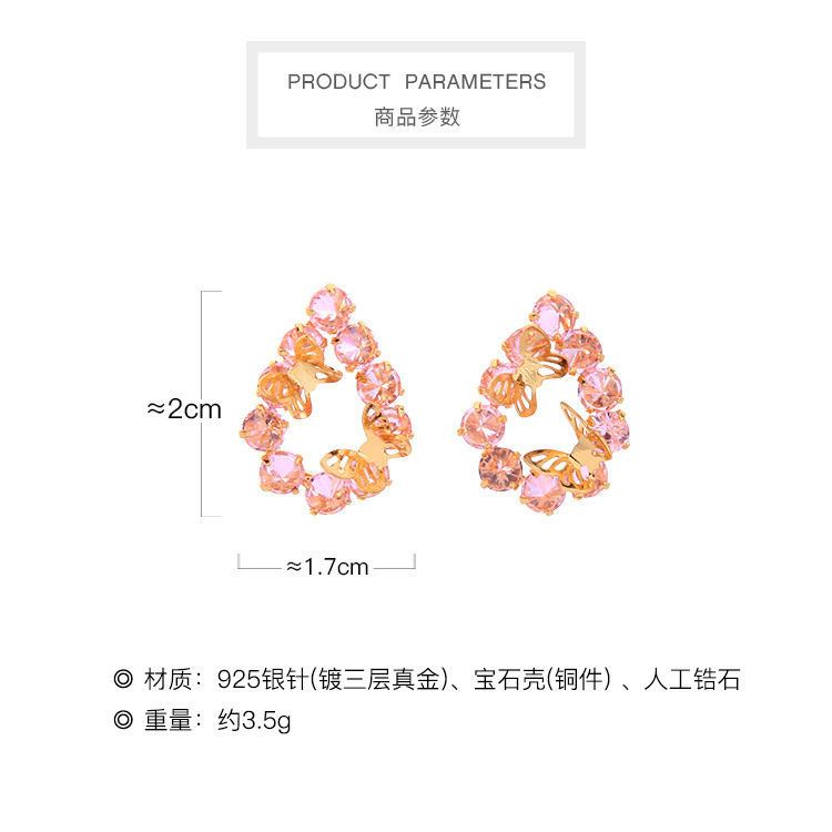 Butterfly Cute Sweet S925 Silver Needle Earrings display picture 3